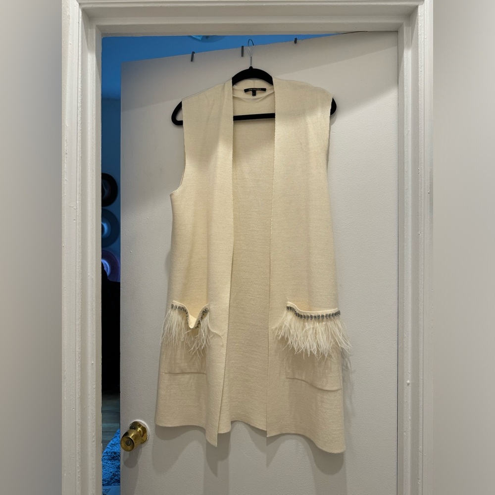 Kobi Halperin vest with ostrich feathers